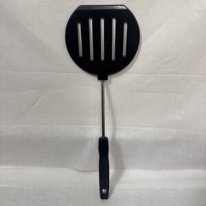Vintage OLD STOCK Unbranded Black Wide Blade Slotted Nylon Spatula Flipper
